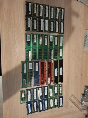 Lot De 43 Barrettes Mémoire 2 Go Ddr2 Et Ddr3 So Dimm - Photo 1/4