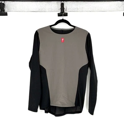 Camisa de ciclismo masculina Specialized Deflect 1ª camada preta e cinza - Extra Grande - À prova de vento - Imagem 1 de 4