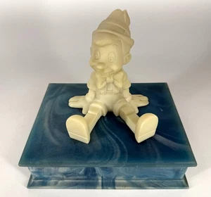 Vintage Walt Disney Productions Pinocchio Figurine Soapstone Trinket/Jewelry Box - Picture 1 of 8
