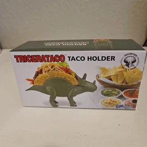 Tricerataco Dinosaur Taco Holder Triceratops Holds 2 Tacos FUN & Unique NEW - Picture 1 of 4