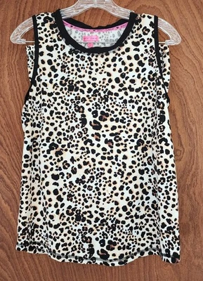Betsey Johnson 2-Piece Animal Print Pajama Set Tank Shorts size Small Leopard - Image 1 of 4