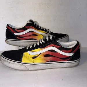 VANS OLD SKOOL FLAME LOW TOP HERREN CANVAS WILDLEDER SKATE SNEAKER SCHUHE M 13 - Bild 1 von 10