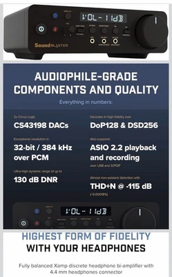 Sound Blaster X5 Hi-res 32bit/384kHz DAC USB esterno con Xam... - Immagine 1 di 4