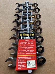 🇺🇸New GearWrench 44033 8 Piece SAE Stubby Combination Ratcheting Wrench Set - Picture 1 of 7