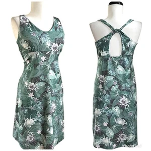 Patagonia Magnolia Babydoll Dress Sz M Yosemite Natives Beryl Green Fairy Beach - Picture 1 of 14