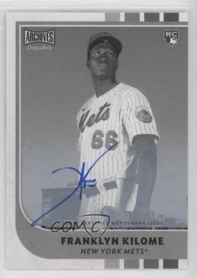 2021 Topps Archives Snapshots Black & White /25 Franklyn Kilome Rookie Auto RC - Image 1 of 2