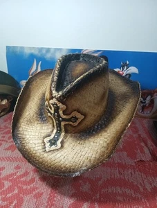 Austin By Montana Hat Co. Men's Hat Straw Cross Of Truth Woven Medium P - Bild 1 von 16