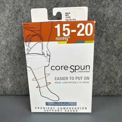 Core-Spun Anti Embolism Gradient Compression Support Socks 15-20 mmHg NEW Medium - Image 1 of 4