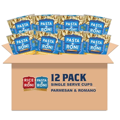 Paquete de tazas de pasta Roni mezcla de 2,32 OZ, pasta de queso parmesano y romano, 27,84  Foto 1 de 4