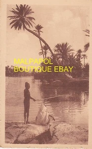 CPA - AFRIQUE - LA PECHE DANS UNE RIVIERE DU SUD - PERSONNAGES - Foto 1 di 1