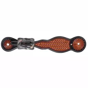3P9405 Professional's Choice Basketweave Sunflower Buckle Spur Strap NEU - Bild 1 von 2