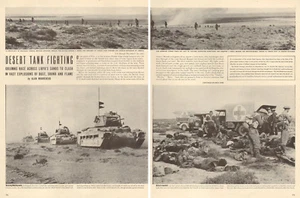 1942 WW 2 Article ,DESERT TANK FIGHTING British fight Rommel Libya 8 pages092017 - Picture 1 of 2