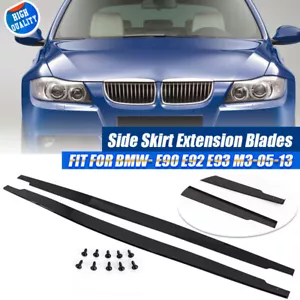 Extensión divisor faldones laterales negro brillante para BMW Serie 3 E90 E92 E93 M3 05-13 - Imagen 1 de 13