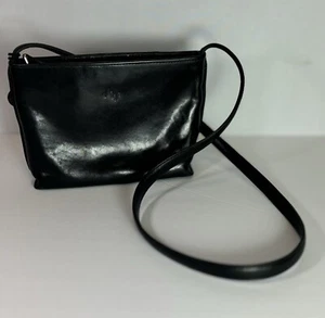 Leder MONSAC ORIGINAL echt Schultertasche Handtasche schwarz - Bild 1 von 14