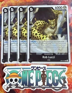 4x One Piece OP07-093 R Rob Lucci - English - Playset - TCG - NM/M - Picture 1 of 1