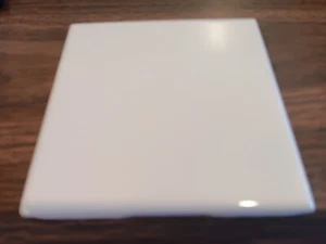 (1 EACH) CERAMIC WALL/FLOOR GLOSSY TILE SOLID WHITE COLOR 4.25" x 4.25" USA MADE - Picture 1 of 7