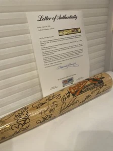 Baltimore Orioles Multi-signed Bat (45 Signatures) PSA LOA Adam Jones Arrieta - Picture 1 of 12