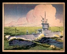 1941 R157 Gum Uncle Sam #59 Submarine Battle Drill EX *d2