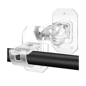 2PCS No Drill Curtain Rod Brackets,Curtain Rod Holders No Drilling,Adhesive C... - Picture 1 of 9