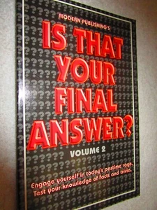 Is That Your Final Answer? Vol. 2 by Not Available (2000, Trade Paperback) - Picture 1 of 7