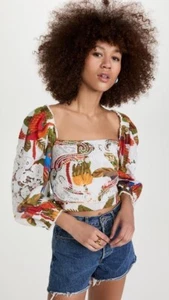 Anthropologie x Farm Forest Birds Embroidered Blouse Size L - Picture 1 of 4
