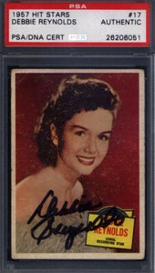 1957 Topps Hit Stars #17 Debbie Reynolds Signed Autograph PSA/DNA PSA Authentic