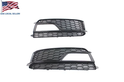 front bumper cover side grille fog lamp bezel 2pc set fits 2013- 17 S5 A5 S-line Foto 1 de 4