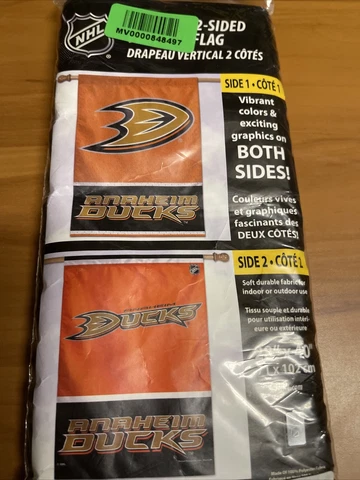 NHL Anaheim Ducks Two Sided Fan Flag 28”x40” Cover