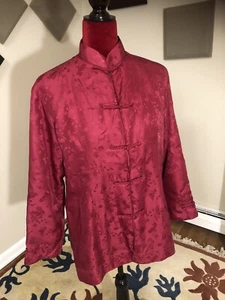 Gobi Urlaub/Weihnachten reine Seide traditionelle chinesische isolierte Jacke rot Large - Bild 1 von 7
