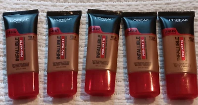 L'Oreal Infallible 24HR Pro-Matte Finish Foundation Lot of 5 111.5 Nutmeg 1.0 oz - Image 1 of 4