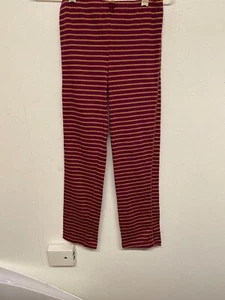 NEW Girls BURGUNDY Chicken Josie Style Cotton Striped Pants SIZE 10 1094 - Picture 1 of 6
