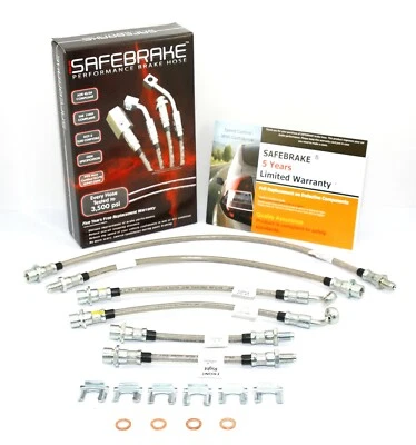 Se adapta a Landcruiser HZJ75R (elevación de 3 pulgadas) 1990-1998 - mangueras de rendimiento SAFEBRAKE Foto 1 de 4