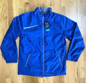 Bauer Hockey FLEX 375 Zip Warmup Jacket Youth LARGE BLUE Outer Lined NEW W TAGS - Picture 1 of 19