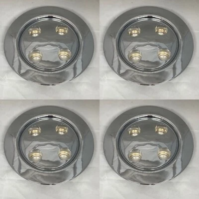 NUEVO Juego de tapacubos centrales de rueda policast Ford Escort Tempo 15" - cromo Foto 1 de 4