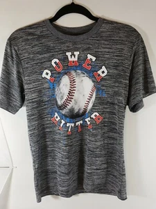 Tek Gear Boys Power Hitter Gray Polyester Shirt Size Large Baseball  - Picture 1 of 6