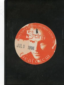Sting - Mercury Falling World Tour 1996 - Backstage Pass Local Crew - Bild 1 von 1