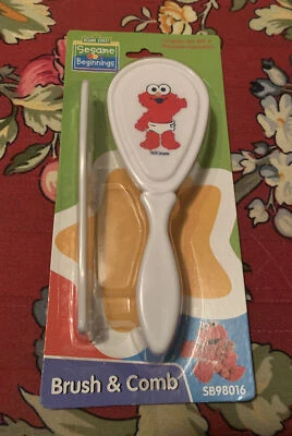 🍪 Cepillo suave para bebé Sesame Street Elmo con juego de peine nuevo en caja nuevo 🍪 Foto 1 de 2