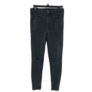 Jeans American Eagle donna taglia 4 nero invecchiato vita alta jegging elasticizzato - Foto 1 di 6