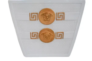 🔥VERSACE by ROSENTHAL SIGNATURE Gold MEDUSA White PORCELAIN VASE 18 cm/7 inches - Picture 1 of 14