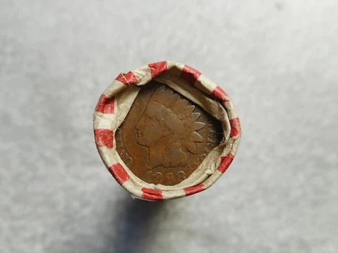 Unopened Roll Lincoln Wheat Cents 1913 D Wheat 1898 Indian Showing # 159837 Cover