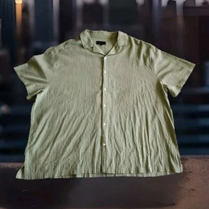 No Boundaries Men's 3XL Cotton Crinkle Button Shirt - Foto 1 di 11