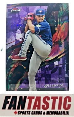 Jose Berrios PURPLE Parallel /250 #94 2024 Topps Finest Toronto Blue Jays - Image 1 of 2