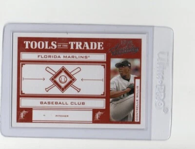 DONTRELLE WILLIS FLORIDA MARLINS 2004 ABSOLUTE MEMORABILIA TOTT RED #/200 - Image 1 of 2