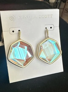 Kendra Scott Vanessa Earrings Gold/ Dichroic Glass - Picture 1 of 2