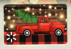 WALMART Red Pickup Truck with Christmas Tree ( 2021 ) Gift Card ( $0 ) - Picture 1 of 1