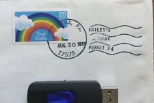 PA Cover 1989 Rainbow Stamp + Mailer’s Postmark + Cinderella Poster Stamp PENN