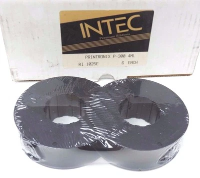 NIB INTEC PRINTRONIX P-300 4ML RIBBONS - QTY 6  - Image 1 of 2