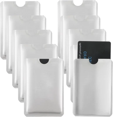 10Pcs RFID Blocking Card Holder Credit Card Protector Sleeves Identity Card Prot - Image 1 of 4