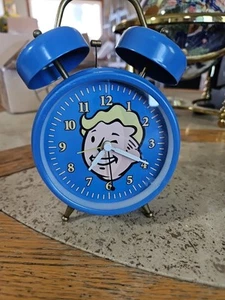 Fallout Alarm Clock Vault Boy Face Head Nuke 111 Top Bell Ringer Desk Clock - Picture 1 of 2
