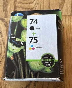 Original HP 74 Schwarz 75 Tri Color Tintenpatronen Garantie Dez 2014 - Bild 1 von 5